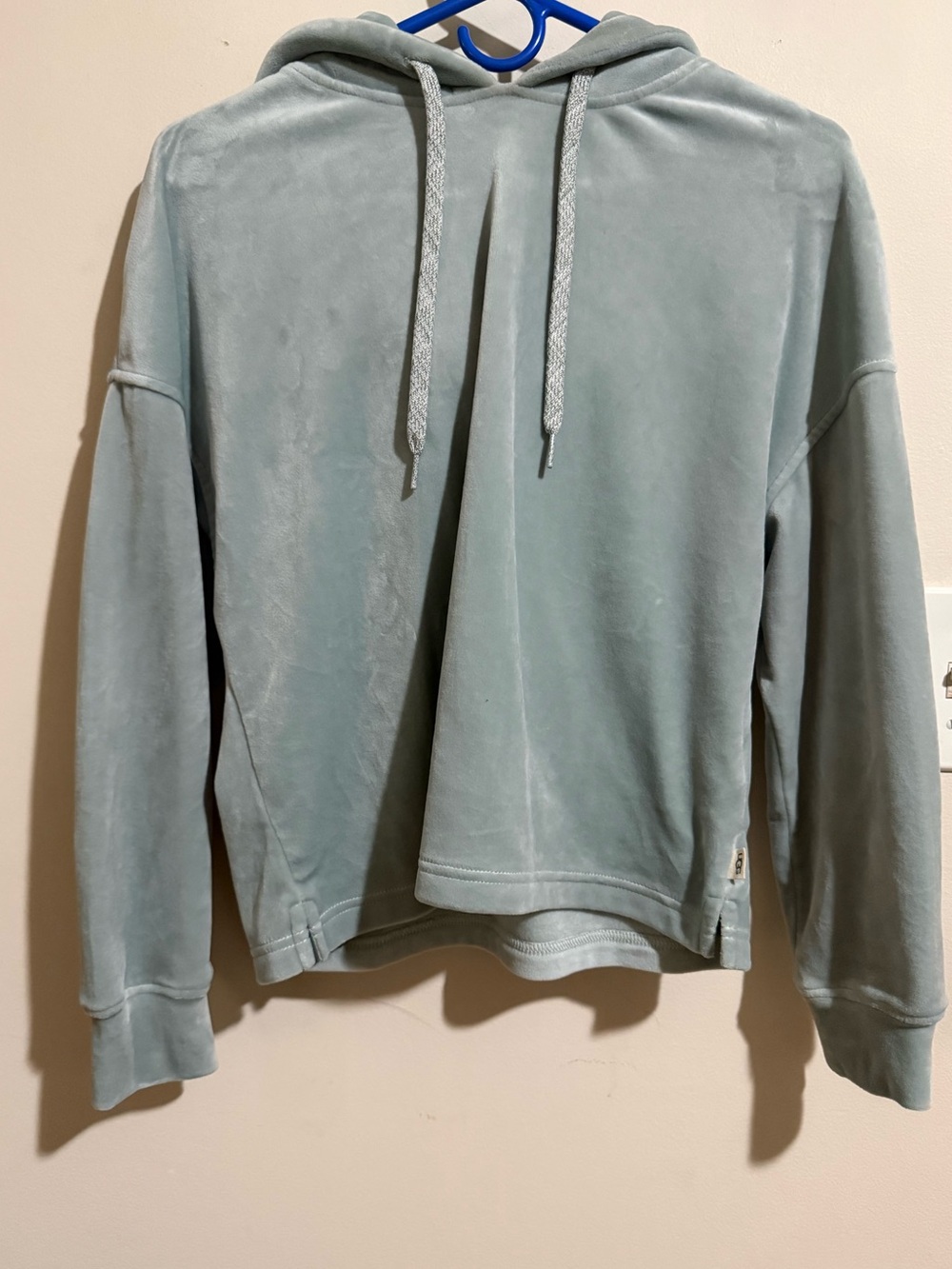 UGG Women's Sage Green Velour Hoodie